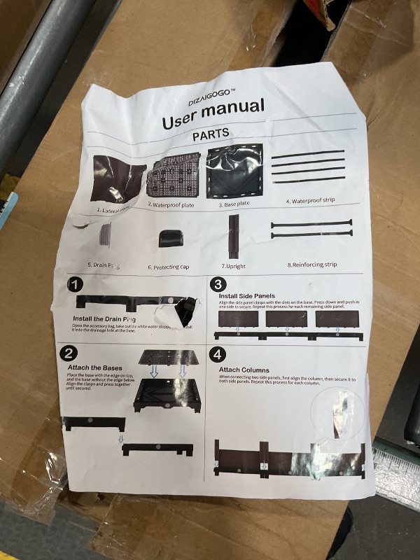Photo 1 of *missing parts*47x15x19in Raised Garden Beds Outdoor, Polypropylene Elevated Planter Boxes Outdoor for Vegetables, Flowers, Herbs, Garden Box with Drain Outlet, Heat and Frost Resistance Planters, 300lb Capacity