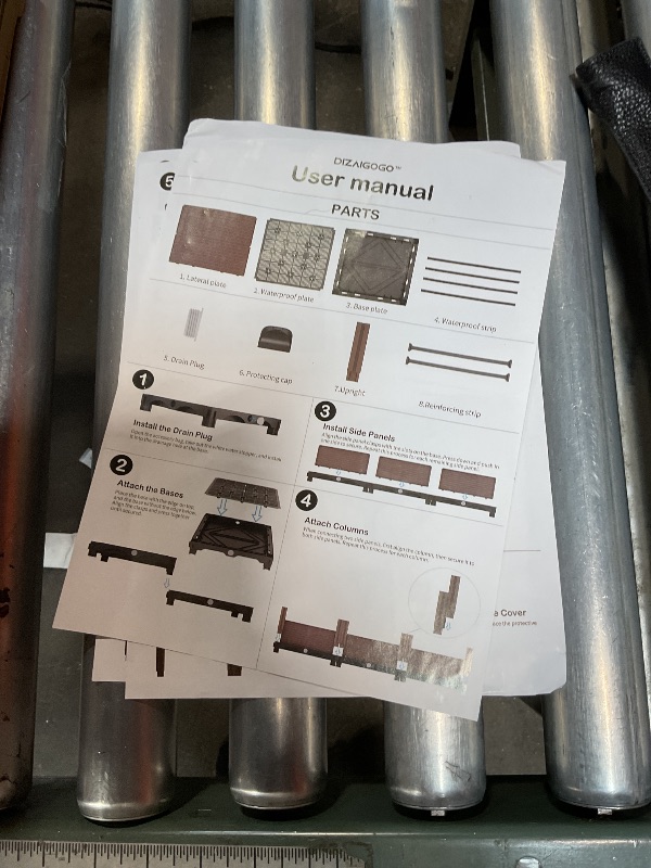 Photo 1 of 47x15x19in Raised Garden Beds Outdoor, Polypropylene Elevated Planter Boxes Outdoor for Vegetables, Flowers, Herbs, Garden Box with Drain Outlet, Heat and Frost Resistance Planters, 300lb Capacity