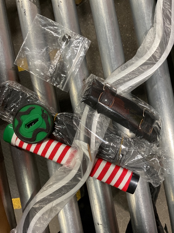 Photo 1 of * COLOR SCHEME IS GREEN, RED, WHITE, BLACK *Cold Blade Obanai Iguro Sword - 41 inches Anime Katana Replica with Belt and Stand - Obanai Iguro Sword with Authentic Design