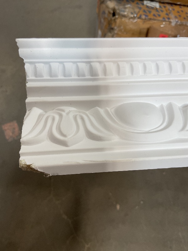 Photo 1 of * ONE PIECE ONLY, MINOR DAMAGE*Endurathane Edinburgh Crown Moulding, 4"H x 2 3/8"P x 4 5/8"F x 94 1/2"L, Factory Primed