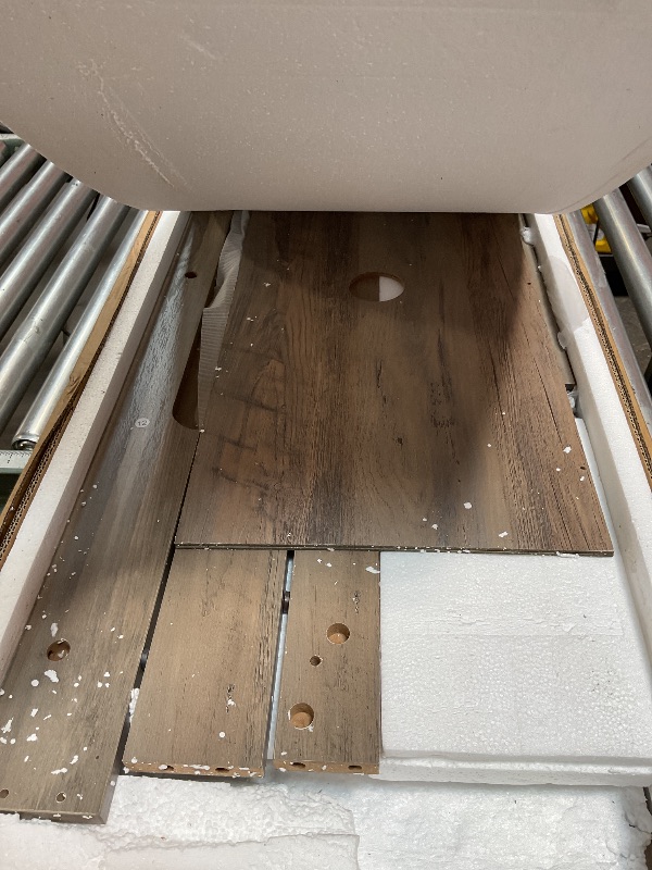 Photo 1 of **NO BOLTS/SCREWS**IDEALHOUSE Farmhouse Tv Stand for 65 Inches TVs, Entertainment Center with Storage and Sliding Barn Doors, Adjustable Shelf Modern Media TV Console TV Stand Table for Living Room, Bedroom, Grey