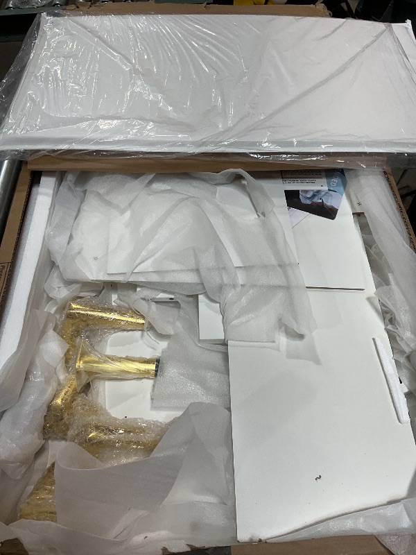 Photo 1 of **FOR PARTS ONLY/ DAMAGED ASSEMBLY PIECES*** GarveeHome Wooden Diaper Changing Table, 3-Drawer Changer Dresser with Safety Belt and Rails, Dresser with Changing Table Top, Dresser for Nursery, Wood Diaper Changing Station with Open Shelf