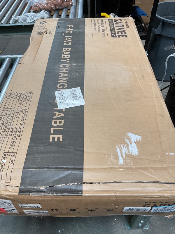 Photo 1 of **FOR PARTS ONLY/ DAMAGED ASSEMBLY PIECES*** GarveeHome Wooden Diaper Changing Table, 3-Drawer Changer Dresser with Safety Belt and Rails, Dresser with Changing Table Top, Dresser for Nursery, Wood Diaper Changing Station with Open Shelf