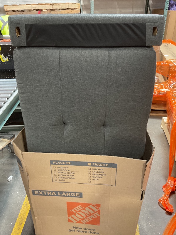 Photo 1 of *THREE SEPERATE PACKAGES*86 INCH L Shaped Convertible Sleeper Sectional Sofa Pull-Out Couch Bed, Tufted Linen Upholstered Reversible Corner Couch Pullout Sofabed w/Detachable Backrest and Storage Chaise for Living Room Office