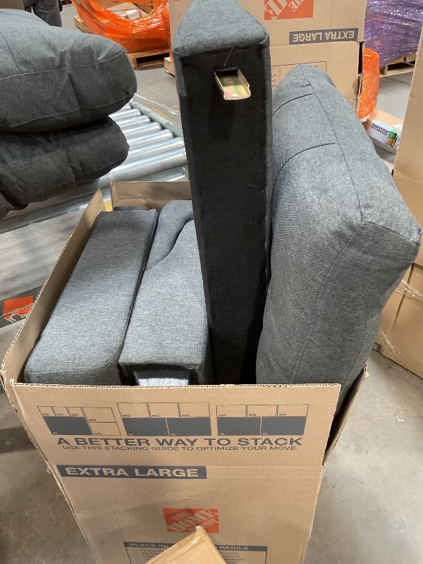 Photo 1 of *THREE SEPERATE PACKAGES*86 INCH L Shaped Convertible Sleeper Sectional Sofa Pull-Out Couch Bed, Tufted Linen Upholstered Reversible Corner Couch Pullout Sofabed w/Detachable Backrest and Storage Chaise for Living Room Office