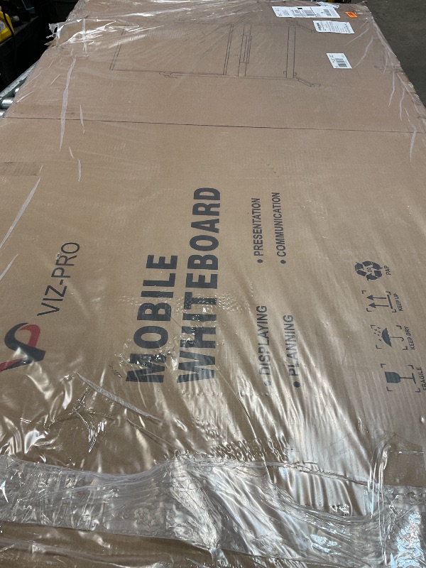 Photo 1 of *PICTURE FOR REFERENCE*VIZ-PRO Double-Sided Magnetic Mobile Whiteboard, 72 x 40 Inches, Rolling Dry Erase Board Easel Stand on Wheels with Aluminium Frame for School Office Home