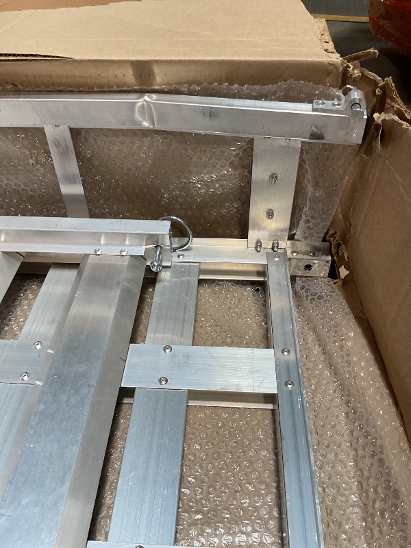 Photo 1 of *MINOR DAMAGE, SCRATCHES, DENTS*VEVOR 50 x 29.5 x 8.7 inch Hitch Cargo Carrier, 500lbs Capacity Trailer Hitch Mounted Cargo Basket, Aluminum Luggage Carrier Rack with Folding Ramp, Fits 2" Receiver for SUV Truck Pickup Camping