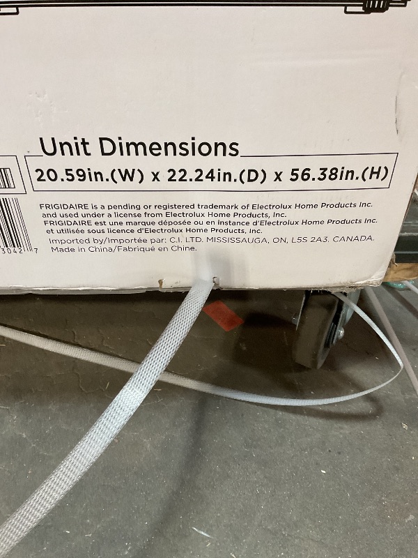 Photo 1 of **MAJOR DAMAGE TO LEFT SIDE POSSIBLY FOR PARTS/ UNTESTED** Frigidaire Retro Apartment Size Refrigerator with Top Freezer - 2 Door Fridge with 7.5 Cu Ft of Storage Capacity, Adjustable Spill-Proof Shelves, Door & Crisper Bins, Azure