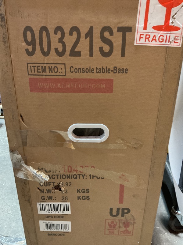 Photo 1 of *MISSING TOP*Baxton Studio Cagney Hollywood Regency Glamour Style Mirrored Console Table Glam/Silver Mirrored/MDF