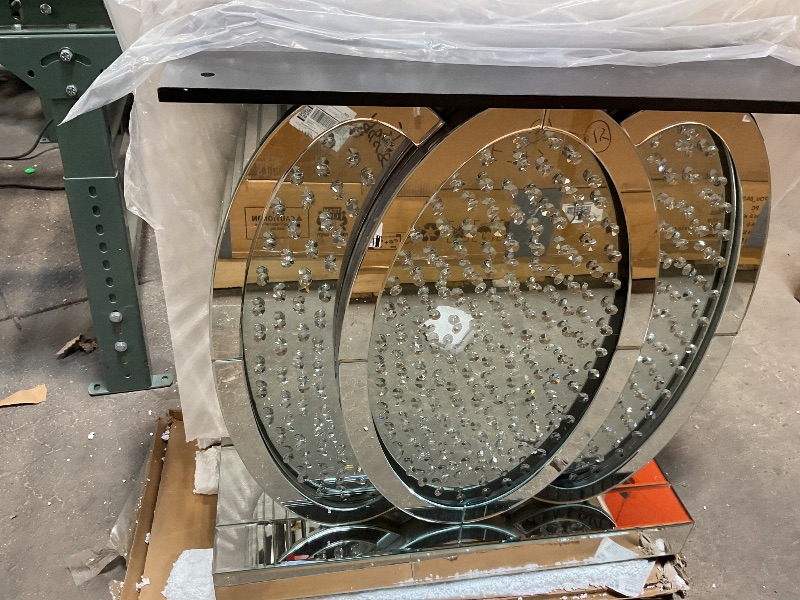 Photo 1 of *MISSING TOP*Baxton Studio Cagney Hollywood Regency Glamour Style Mirrored Console Table Glam/Silver Mirrored/MDF