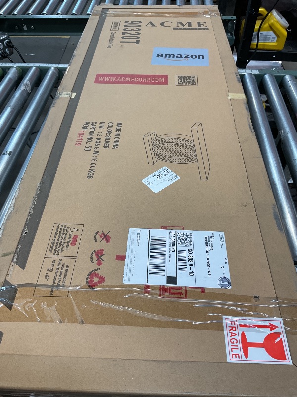 Photo 1 of *MISSING BOTTOM, TOP ONLY*ACME Nysa Console Table - - Mirrored & Faux Crystals