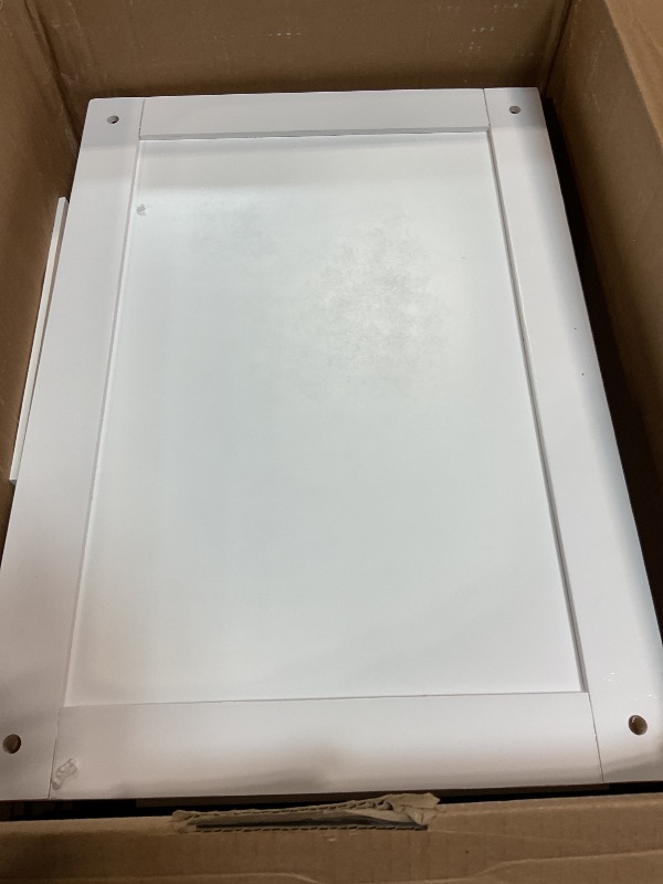 Photo 1 of *INCOMPLETE SET, PARTS ONLY*PVWIIK Queen Size Murphy Bed with Desk & Charging Station,Wall Bed Frame Folding into Cabinet Design w/Two Slide Storage Shelf for Small Space,Bedroom,Guest Room,White