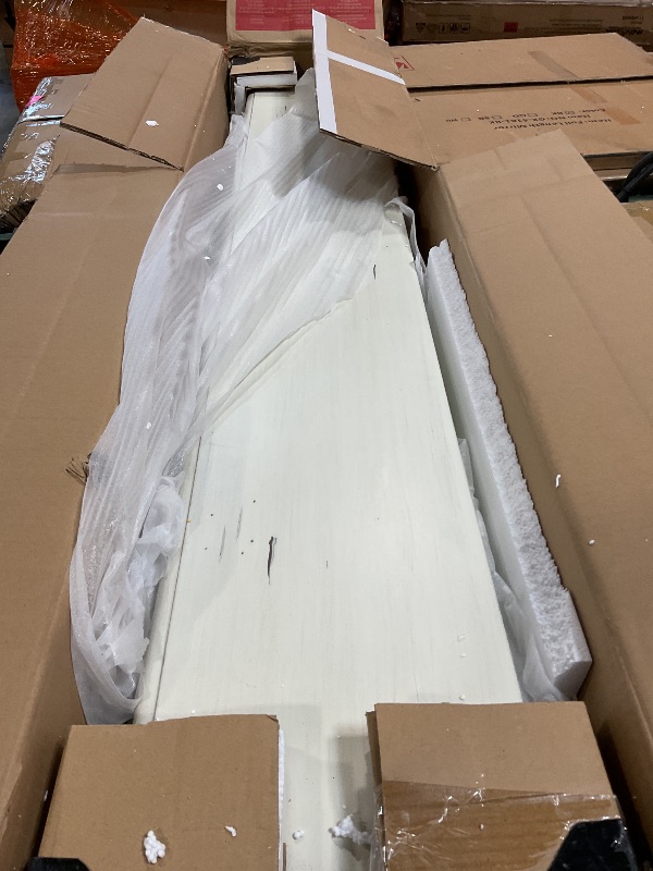 Photo 1 of *MINOR SCRATCHES*Powell Furniture Sadie Cream Long Storage Console Table, Multicolor