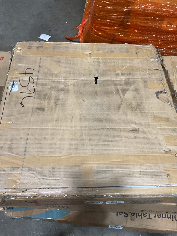 Photo 1 of **POSSIBLY MISSING PARTS** Merax Movable Coffee Table Square High Gloss Surface, with 4 Hidden Storage Drawers Square Center Furniture for Living Room, Black