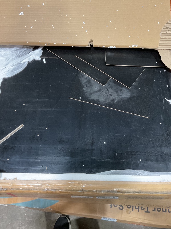 Photo 1 of **POSSIBLY MISSING PARTS** Merax Movable Coffee Table Square High Gloss Surface, with 4 Hidden Storage Drawers Square Center Furniture for Living Room, Black