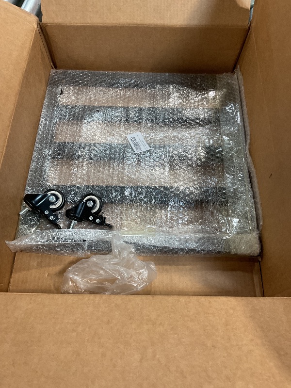 Photo 1 of *missing wheels*Plant Caddy with Wheels Lockable Heavy Duty Trolley Capacity 300 Lbs, Metal Cast Iron Plant Dolly, Plant Stand with Wheels Repositioning Heavy Pots 16Inch, Hauling Heavy Household Items - Black