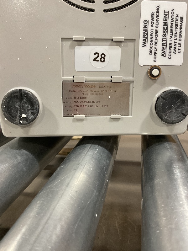 Photo 1 of *used/minor damaged*Robot Coupe R2CLRDICE, Combination Food Processor with 3 Quart Clear Polycarbonate Bowl, 4 Stainless Discs, Pulse Control, 120v, 1725 RPM, Vegetable Chopper, Gray/Red, Commercial Kitchen Use