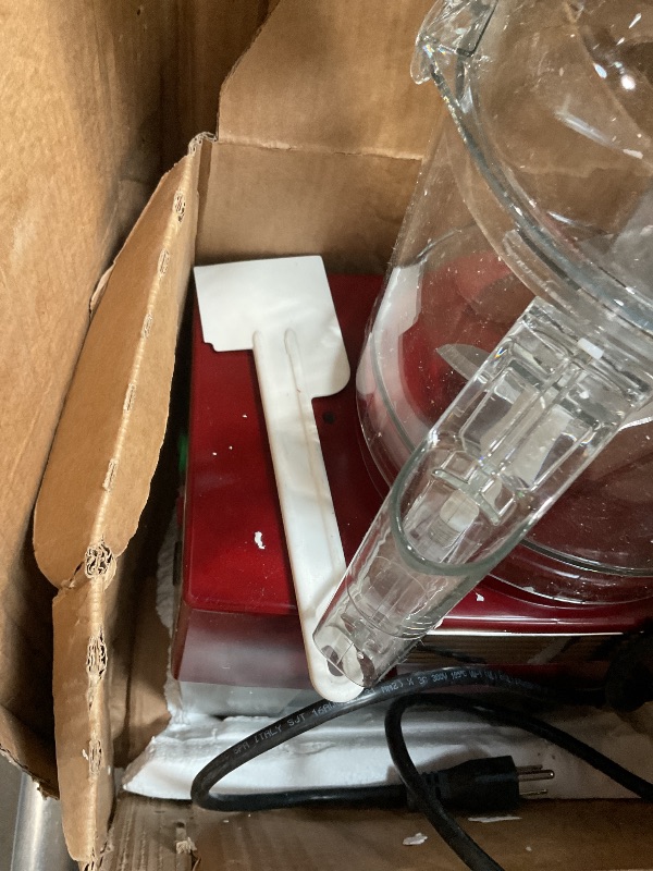 Photo 1 of *used/minor damaged*Robot Coupe R2CLRDICE, Combination Food Processor with 3 Quart Clear Polycarbonate Bowl, 4 Stainless Discs, Pulse Control, 120v, 1725 RPM, Vegetable Chopper, Gray/Red, Commercial Kitchen Use
