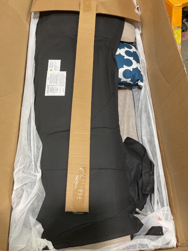 Photo 1 of ****PARTIAL SET BOX 1 OF 3 / MISSING BOXES 2 & 3 **** Lyngins Sectional Couches for Living Room L Shaped Couch 3-Piece Sectional Sofa Set 98" Storage Ottoman and 2 Toss Pillows for Living Room and Small Apartment, Beige