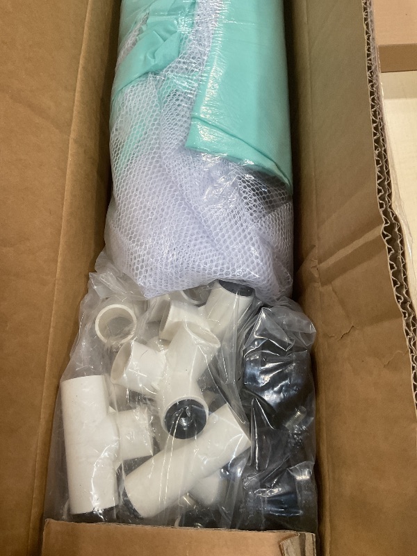 Photo 1 of 280 Gallon 69" Pool Storage Bin XXL Extra Large Swimming Pool Float Storage Bin, Pool Noodles Holder, Toys, Floats, Balls and Floats Equipment Mesh Rolling Bin for Garden Lawn, 69" Lx32 Wx35 H