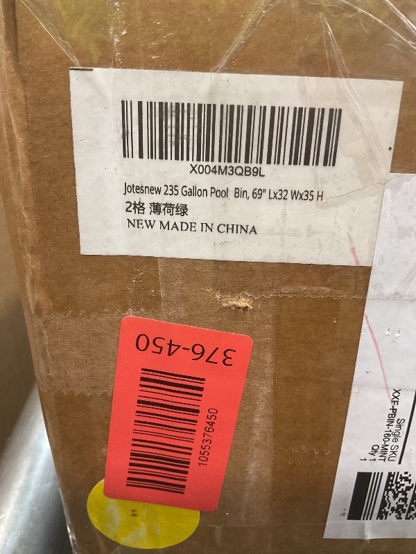 Photo 1 of 280 Gallon 69" Pool Storage Bin XXL Extra Large Swimming Pool Float Storage Bin, Pool Noodles Holder, Toys, Floats, Balls and Floats Equipment Mesh Rolling Bin for Garden Lawn, 69" Lx32 Wx35 H