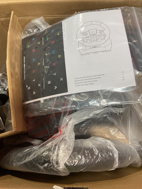 Photo 1 of ***FOR PARTS ONLY/NON-FUNCTIONAL**** PXN V900 GEN2 PC Racing Wheel 270°/900° Dual Mode Rotation Magnetic Sensor Gaming Steering Wheel with RGB Pedals and Upgraded Type-C Interface Support PXN Wheel App Compatible with PC PS4 PS3 Xbox Series X|S Xbox One S