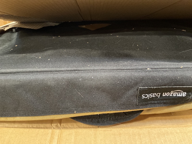 Photo 1 of **DIRTY**Amazon Basics Dog Crate, Travel Dog Kennel Double Door Collapsible, Lightweight Soft-Sided Folding, Portable Dog Cage, XL 42" x 31" x 31", Tan