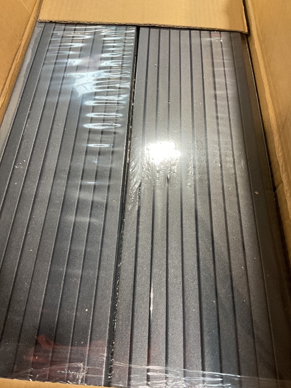 Photo 1 of 100 Pack Deck Balusters with End Caps&Screws- Upgraded 26'' Rectangle Metal Railing Spindles Kit for Decks,Hollow Flat Deck Balusters for Deck Railing Porch