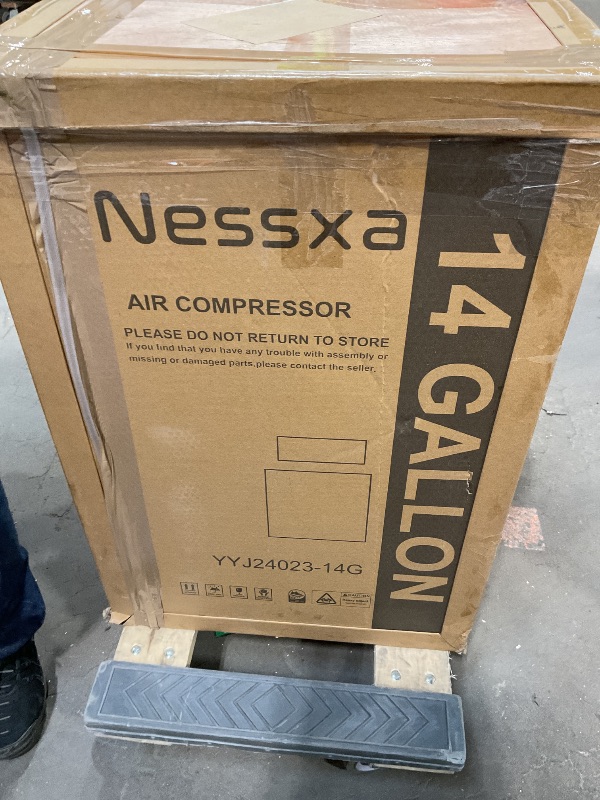 Photo 1 of 14 Gallon Ultra Quiet Air Compressor with 2 Quick Couplers 2HP 8.75 CFM, Max 115 PSI Pressure Oil-Free Air Compressor Tank, 70dB Quiet Compressor for Auto Repair, Tire Inflation 110V/60hz