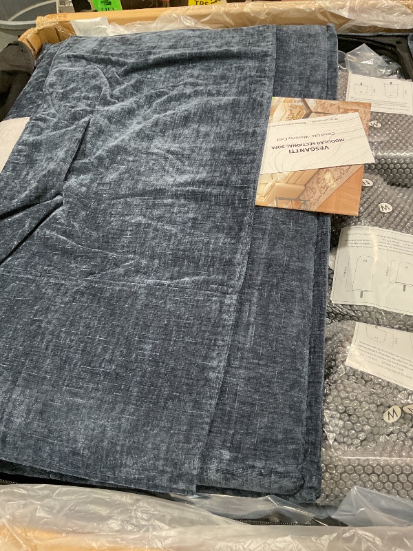 Photo 1 of **1 SINGLE ONLY/PICTURE FOR REFERENCE**Vesgantti 74" Loveseat Sofa for Living Room, Comfy Cloud Couch Deep Seat Chenille Modern 2 Seater Small Sofa with Armrest Pillow, Easy Assembly for Small Spaces, Blue