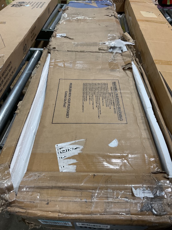 Photo 1 of **PARTIAL SET/MISSING SIDES AND HARDWARE/PARTS ONLY**Tribesigns 3-Tier Console Table, 55 inch Sofa Table with Open Storage Shelves, Narrow Long Hallway/Entryway Table with Wood Top for Home Living Room Entryway, White & Gold