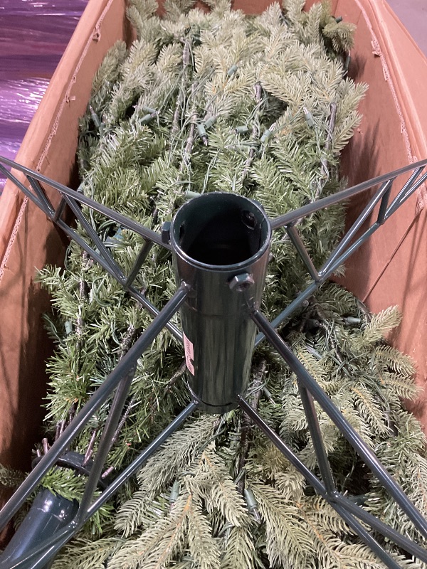 Photo 1 of **PARTIAL SET/BOX 2 of 2 ONLY**Fraser Hill Farm 12-Ft. Foxtail Pine Artificial Christmas Tree with White Incandescent Smart Lights and Stand, Prelit Foldable Fake Tree with Realistic Foliage for Home Decoration