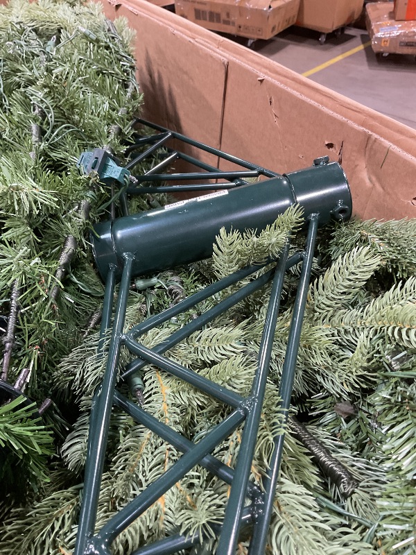 Photo 1 of **PARTIAL SET/BOX 2 of 2 ONLY**Fraser Hill Farm 12-Ft. Foxtail Pine Artificial Christmas Tree with White Incandescent Smart Lights and Stand, Prelit Foldable Fake Tree with Realistic Foliage for Home Decoration