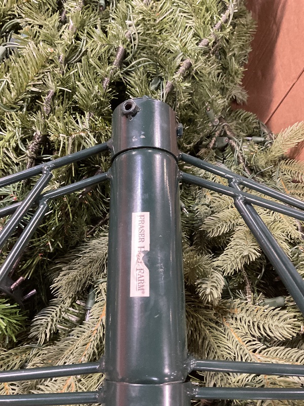 Photo 1 of **PARTIAL SET/BOX 2 of 2 ONLY**Fraser Hill Farm 12-Ft. Foxtail Pine Artificial Christmas Tree with White Incandescent Smart Lights and Stand, Prelit Foldable Fake Tree with Realistic Foliage for Home Decoration