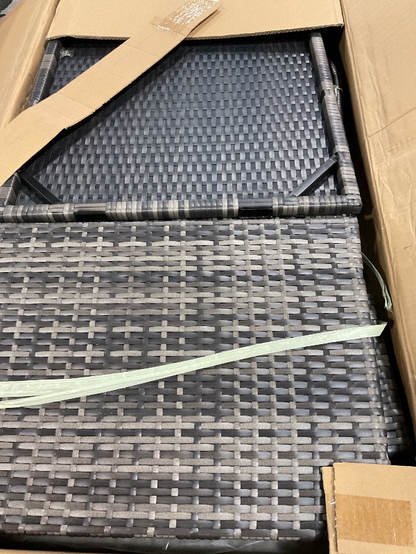 Photo 1 of ****PARTIAL SET ONLY 1***** YITAHOME Outdoor Wicker Chaise Lounge Chair Set of 4 w/Storage, Rattan Patio Pool Lounger with Adjustable Backrest, Arm, Cushion, Pillow and Wheel for Poolside Backyard Porch Garden Beach