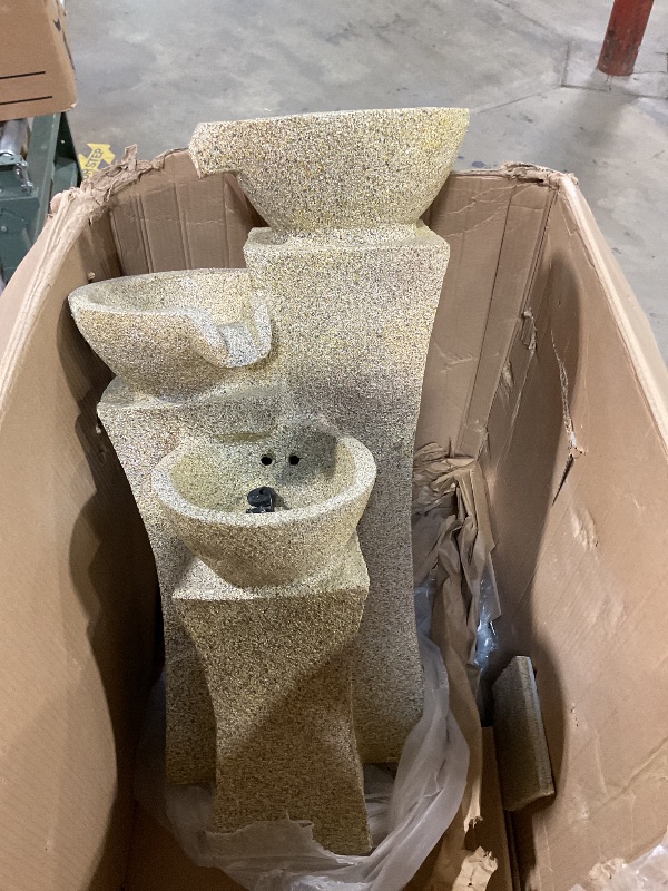Photo 1 of **USED/MINOR DAMAGE**Go Yard Cascade Bowls Fountain with LED Lights