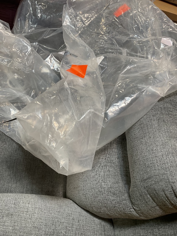 Photo 1 of ****PRE- ASSEMBLED/ HAS HOLE & STAINS***** Signature Design by Ashley Barnsana Minimalist Power Reclining Loveseat with Console and USB Charging Ports, Gray