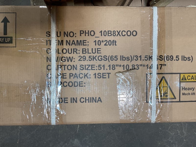 Photo 1 of 10x20 Pop Up Canopy, PeakPursuit Party Tent Outdoor Canopy with 6 Removable Sidewalls,Easy Set-up Commercial Party Tent Waterproof for Wedding,Outdoor Pergola for Backyard (Blue)