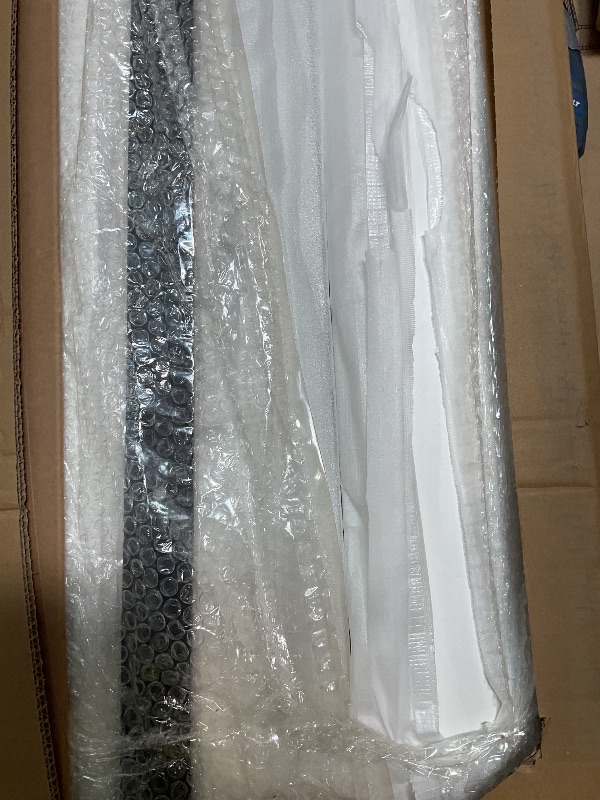 Photo 1 of **LARGER IN PERSON MEASUREMENTS MAY BE INACCURATE***  ROYMELO 36x80 Inch Glass Sliding Barn Door Slab and 6.6ft Hardware Kit Included, 5 Frosted Glass, LVL Wood Panel Covered with White Water-Proof Scratch-Proof PVC Surface, Simple DIY Assembly