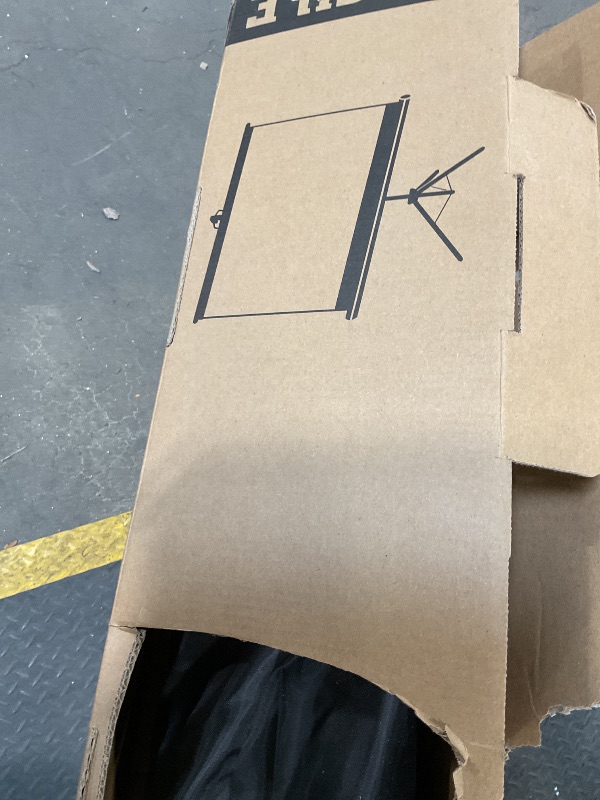 Photo 1 of 100 Inch Indoor and Outdoor Projector Screen with Stand for Movies or Presentations - HD Premium 16:9 Folding Free Tripod Screen with Carry Bag and Straps, Matte