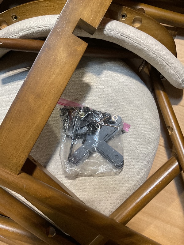 Photo 1 of ****MISSING ASSEMBLY PIECES*** COLAMY Counter Height Bar Stools Set of 3, Upholstered Barstools with Back, Mid Century Modern Stools with Wood Legs for Kitchen Island Dining Room, Beige