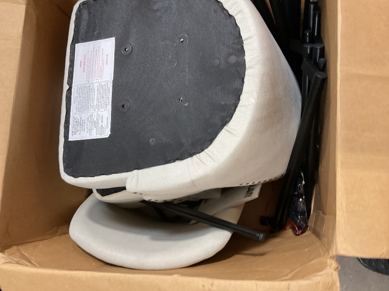 Photo 1 of 2 not 4*** COLAMY Bar Stools Set of  2 , 26.18" Counter Height Swivel Stools with Thick Padded Seat, Adjustable Footrest & 360° Rotation, Soft Fabric Upholstery for Kitchen Island/Home Bar/Cafe, Beige