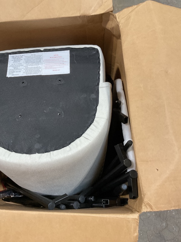 Photo 1 of 2 not 4*** COLAMY Bar Stools Set of  2 , 26.18" Counter Height Swivel Stools with Thick Padded Seat, Adjustable Footrest & 360° Rotation, Soft Fabric Upholstery for Kitchen Island/Home Bar/Cafe, Beige