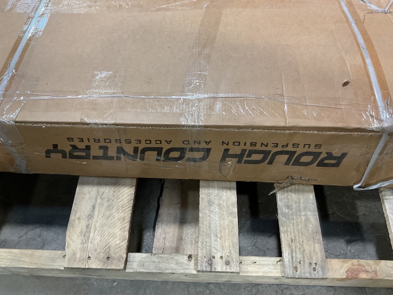 Photo 1 of ***FOR PARTS/ HAS MAJOR DAMAGES/ UNTESTED*** Rough Country Hard Tri-Fold Tonneau Cover for Ford F-250 & F-350 Super Duty (2017-2025) - Low-Profile Aluminum Truck Bed Cover, Fits 6'10 (81.9") Bed