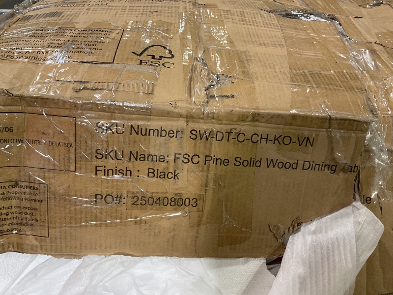 Photo 1 of ****FOR PARTS ONLY HAS DAMAGED PIECES*** Gracava Breakfast Nook Table Set for Kitchen - Black L Shaped Bench Solid Wood Corner Bench Dining Set with Space Saving Kitchen Booth Seating for 4-6 People Dinner Room