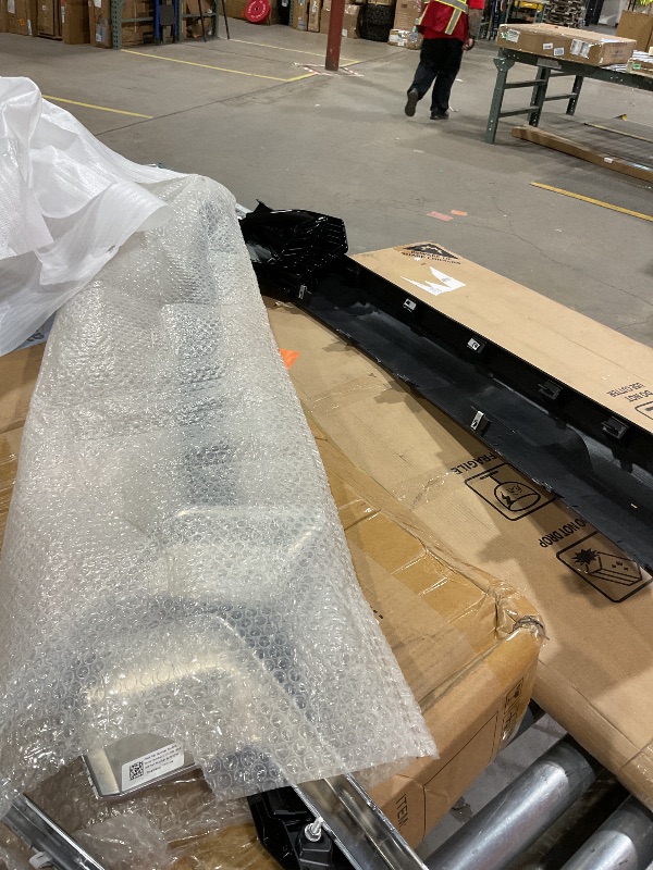 Photo 1 of ** COLOR IS BLACK REFERENCE NELLIS PICTURE **For GMC Yukon 2021 2022 2023 Bumper Valance | Front | Denali | Skid Plate | Galvano Silver | Replacement For GM1095225 | 84835801