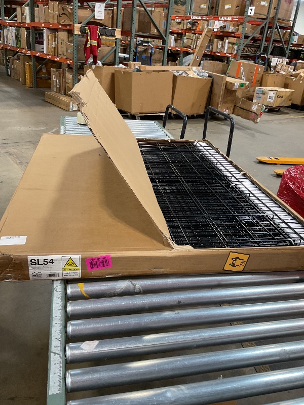 Photo 1 of ** SEE PICTURE FOR EXACT MEASUREMENTS ** Midwest Homes for Pets Ginormous Single Door 54-Inch Dog Crate for XXL Dogs Breeds; Great Dane, Mastiff, St. Bernard, Drop Pin Assembly Requires Two People; Divider Panel Not Included; Black: SL54