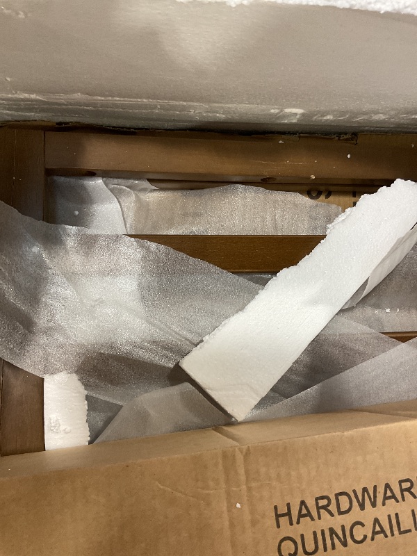 Photo 1 of ***FOR PARTS ONLY/ HAS DAMAGES*** Graco Read-with-Me 4-in-1 Convertible Crib with Drawer (Hazelnut) - GREENGUARD Gold Certified Converts to Toddler Bed, Daybed, and Functional Bookshelves