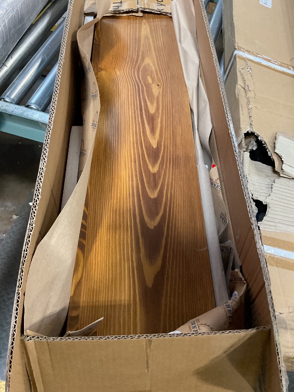 Photo 1 of **FOR PARTS/ HAS DAMAGES (CRACKS )*** XWNE Fireplace Mantel,60 inch Rustic Wood Floating Mantel Shelves for Electric Fireplaces,Solid Wood Farmhouse Mantle for Over Fireplace -Gold oak-60x8x6