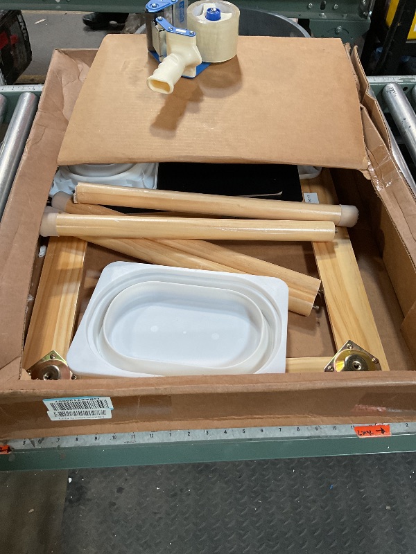 Photo 1 of **HAS DAMAGES/HEAVILY USED*** VEVOR Sensory Table for Toddlers, Kids Activity Table with 3 Foldable Storage Bins & Double-Sided Board, Indoor/Outdoor Play Sand and Water Table, Wooden Kids Sensory Table for Drawing Studying Dining